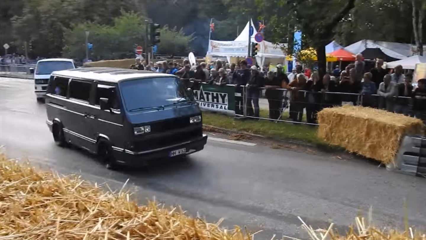 This W-12 Engine-Swapped Volkswagen Van With 464 HP Can Shred a Race Track