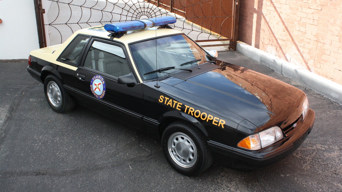 This Justice-Loving 1992 Ford Mustang SSP Highway Patrol Car Is a Retired Rarity