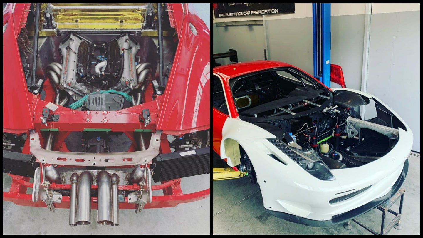 These Wild Kiwis Crammed a Chevrolet IndyCar V8 Engine Into a Ferrari 458 Race Car