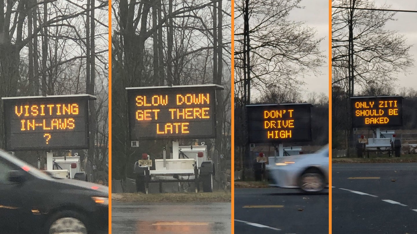 New Jersey Town Has the Country’s Most Hilarious Electronic Traffic Signs