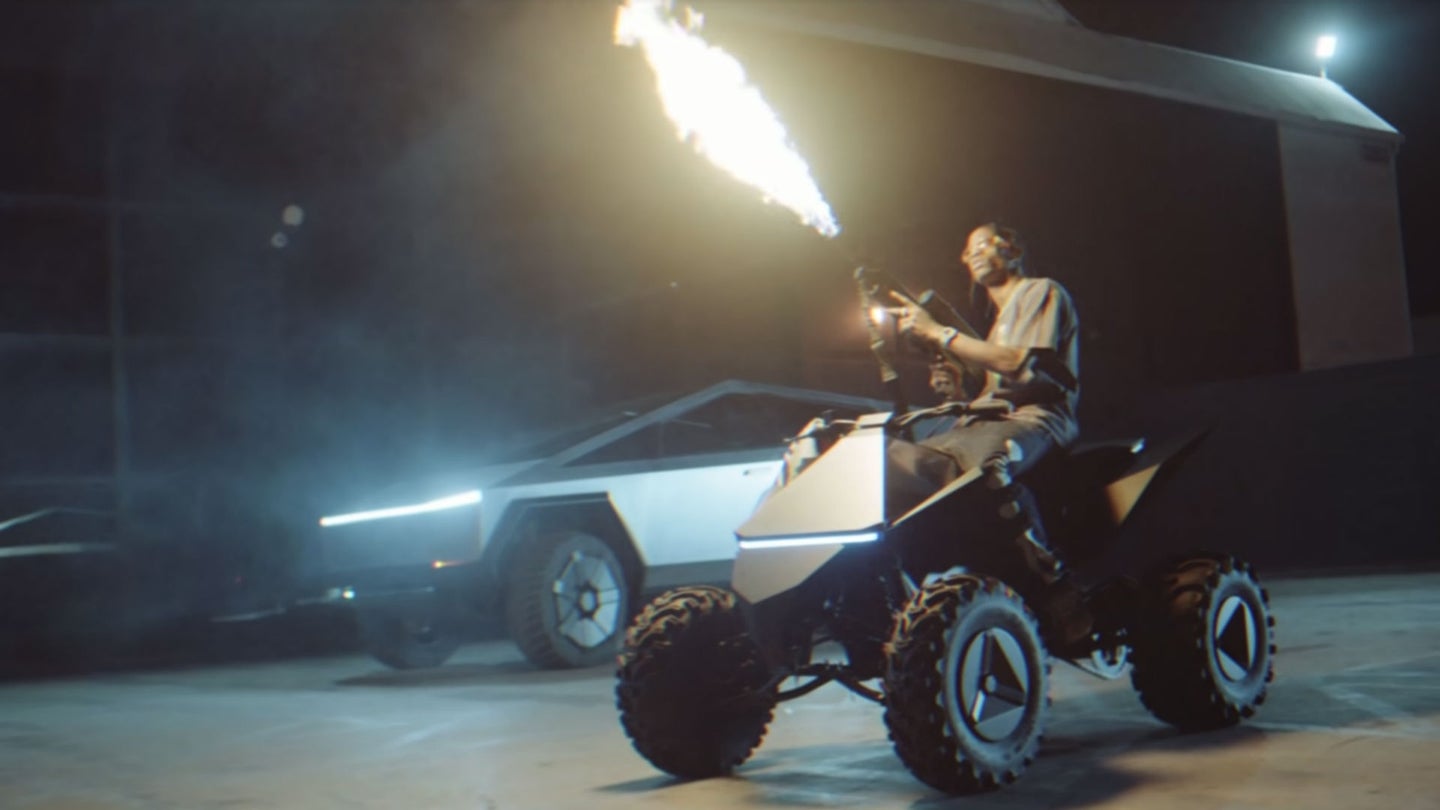 Travis Scott Whips Tesla Cybertruck and Cyberquad ATV in New Jackboys ‘Gang Gang’ Video