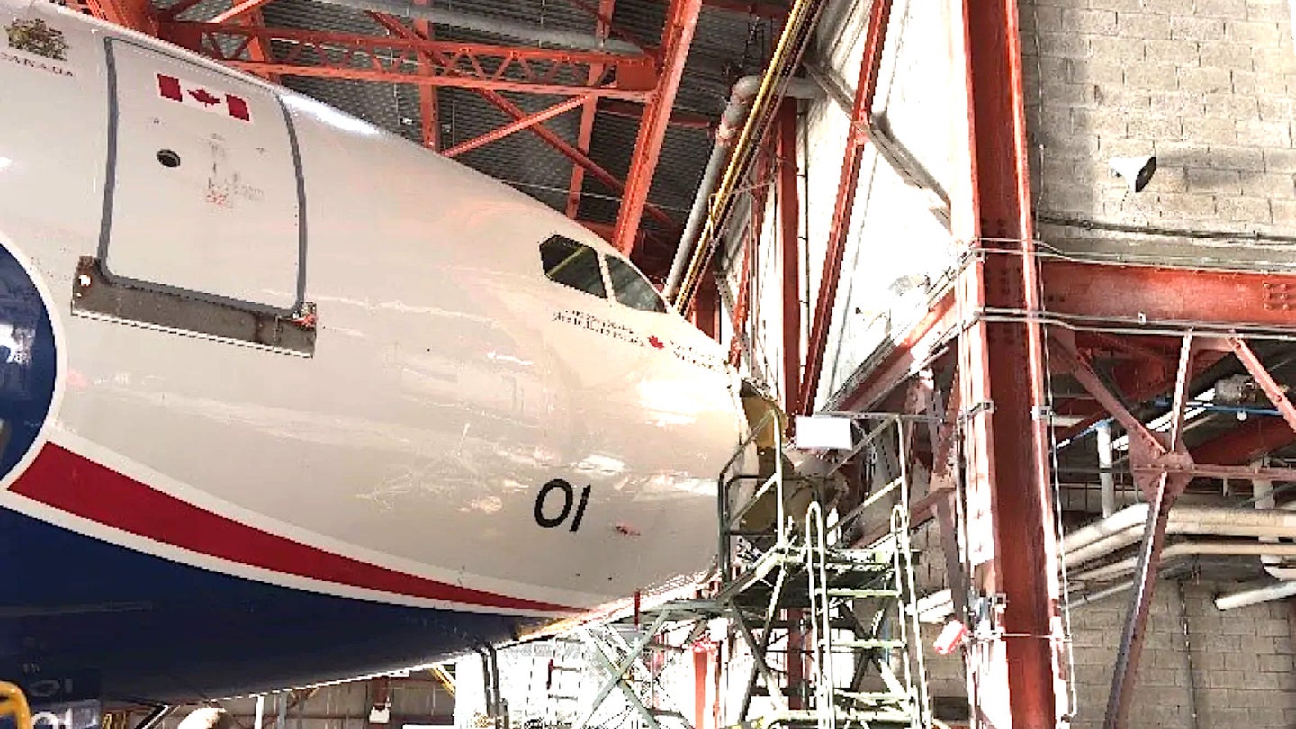 Canada’s VVIP ‘Can Force One’ Jet Faces Months Of Repairs After Rolling Into A Hangar Wall