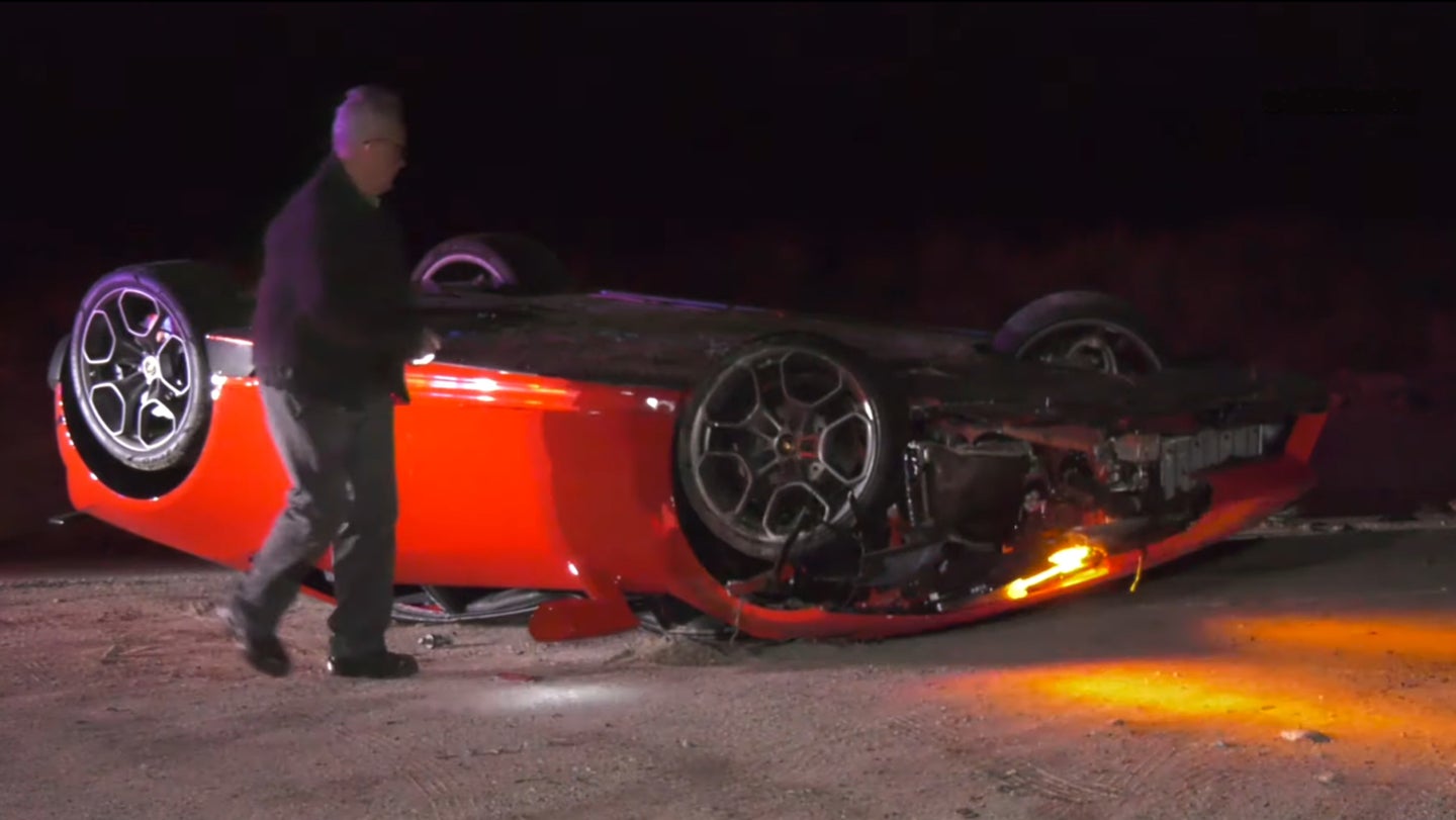 Someone Flipped and Ditched Their ‘Friend’s’ Lamborghini Huracan on Angeles Crest Hwy