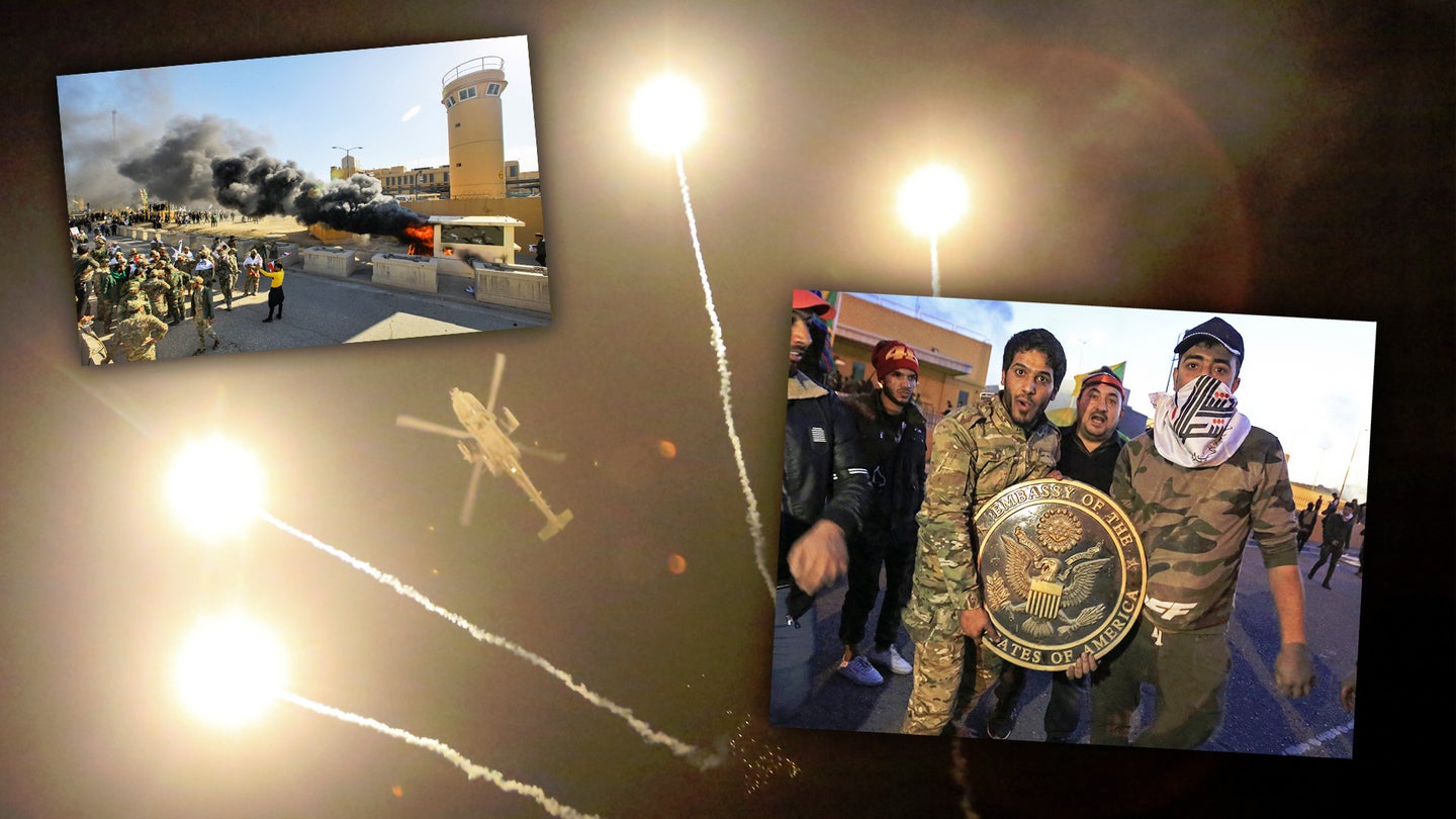 Images from the attack on the US Embassy in Iraq on Dec. 31, 2019 and the response.