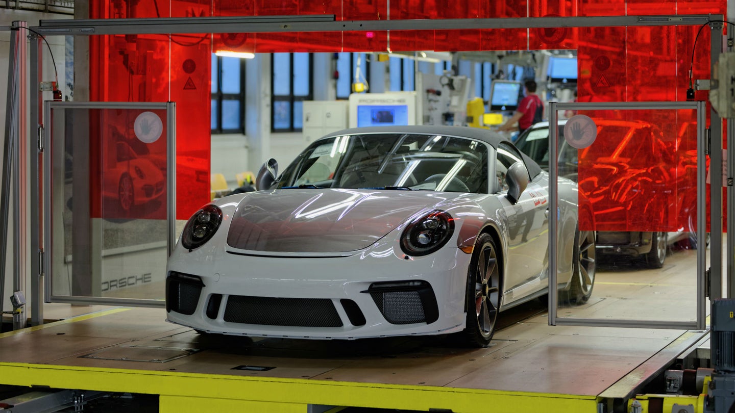 Final 991-Generation Porsche 911 Coasts Off Production Line in Zuffenhausen