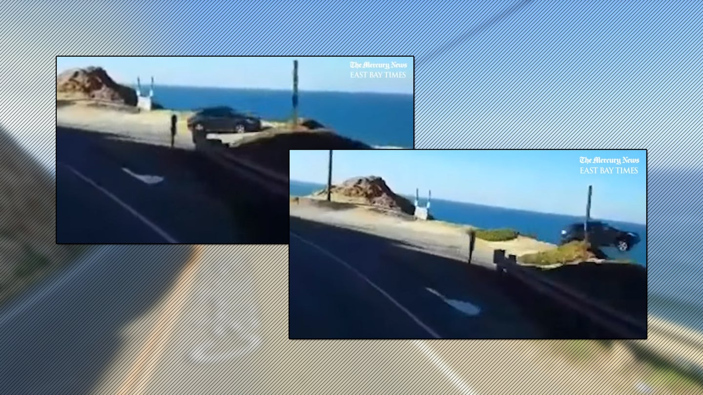 Insane Video Shows Out-of-Control SUV Plunge From California Highway 1 Into Ocean