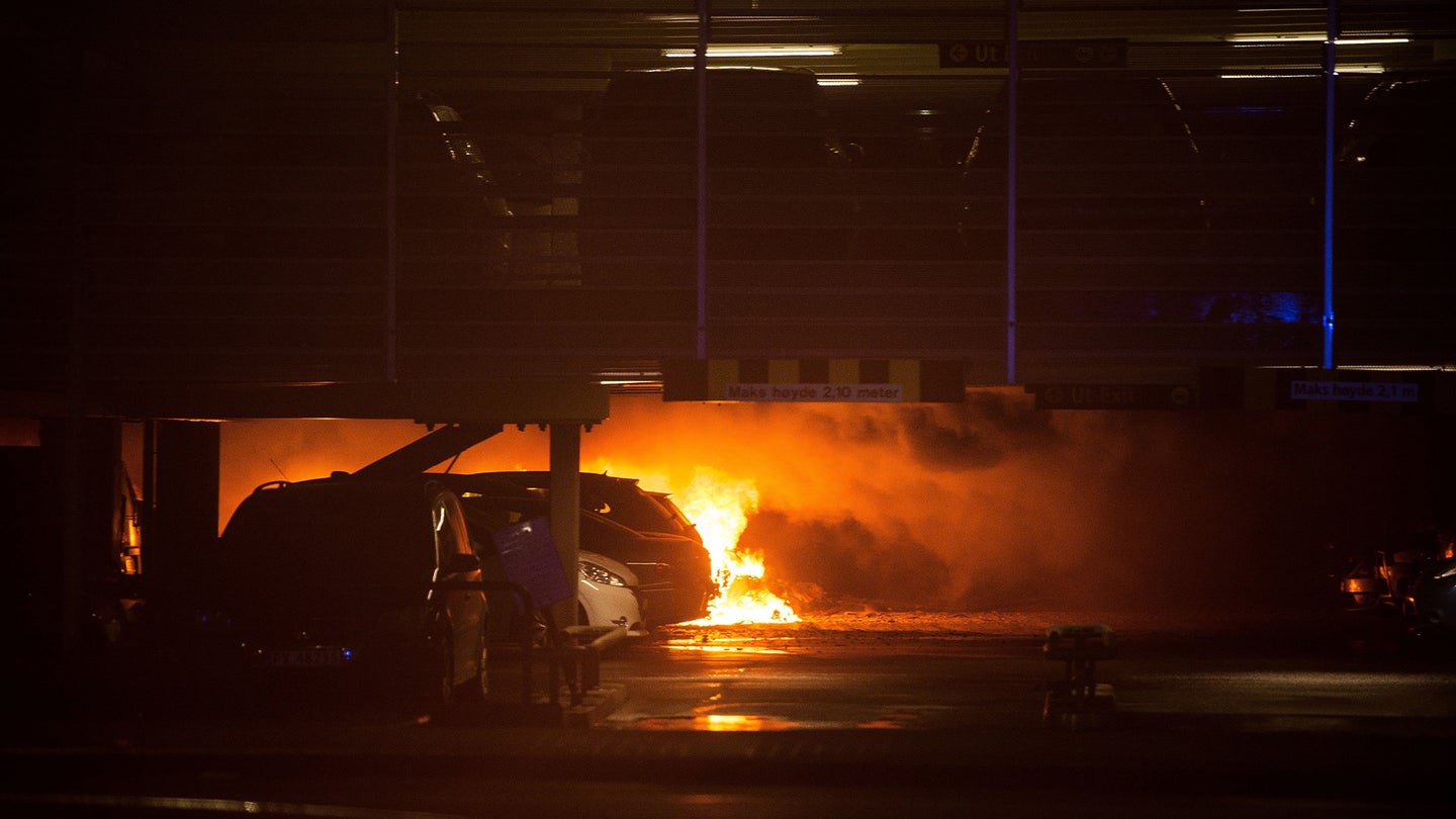 Norwegian Airport Parking Garage Fire Torches Hundreds of Cars, Grounds Flights