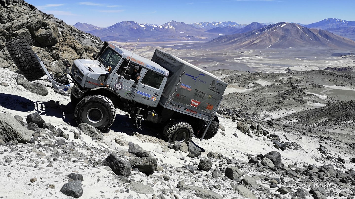 Mercedes-Benz Unimog Sets High-Altitude World Record After Climbing Chilean Volcano