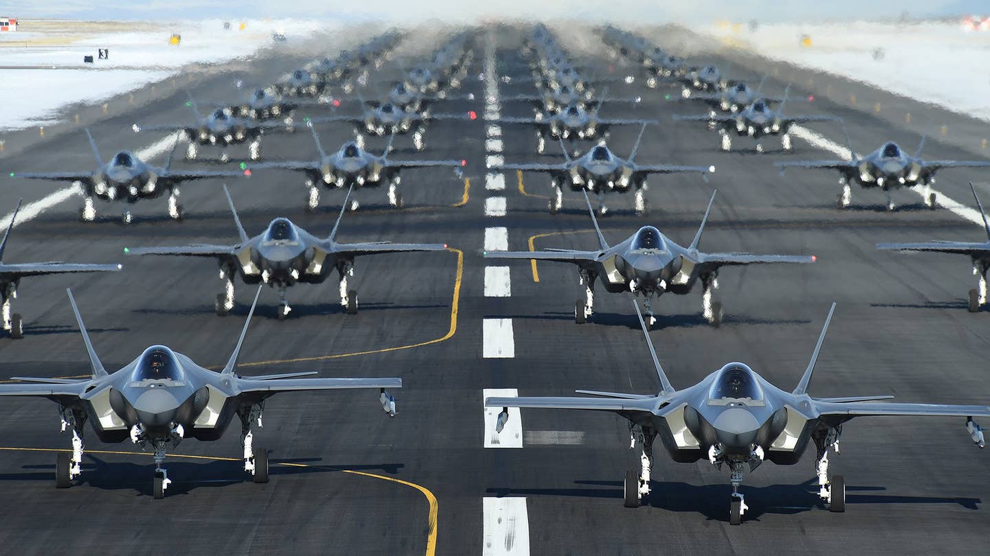 Hill Air Force Base Executes The Mother Of All Elephant Walks With 52 F-35s