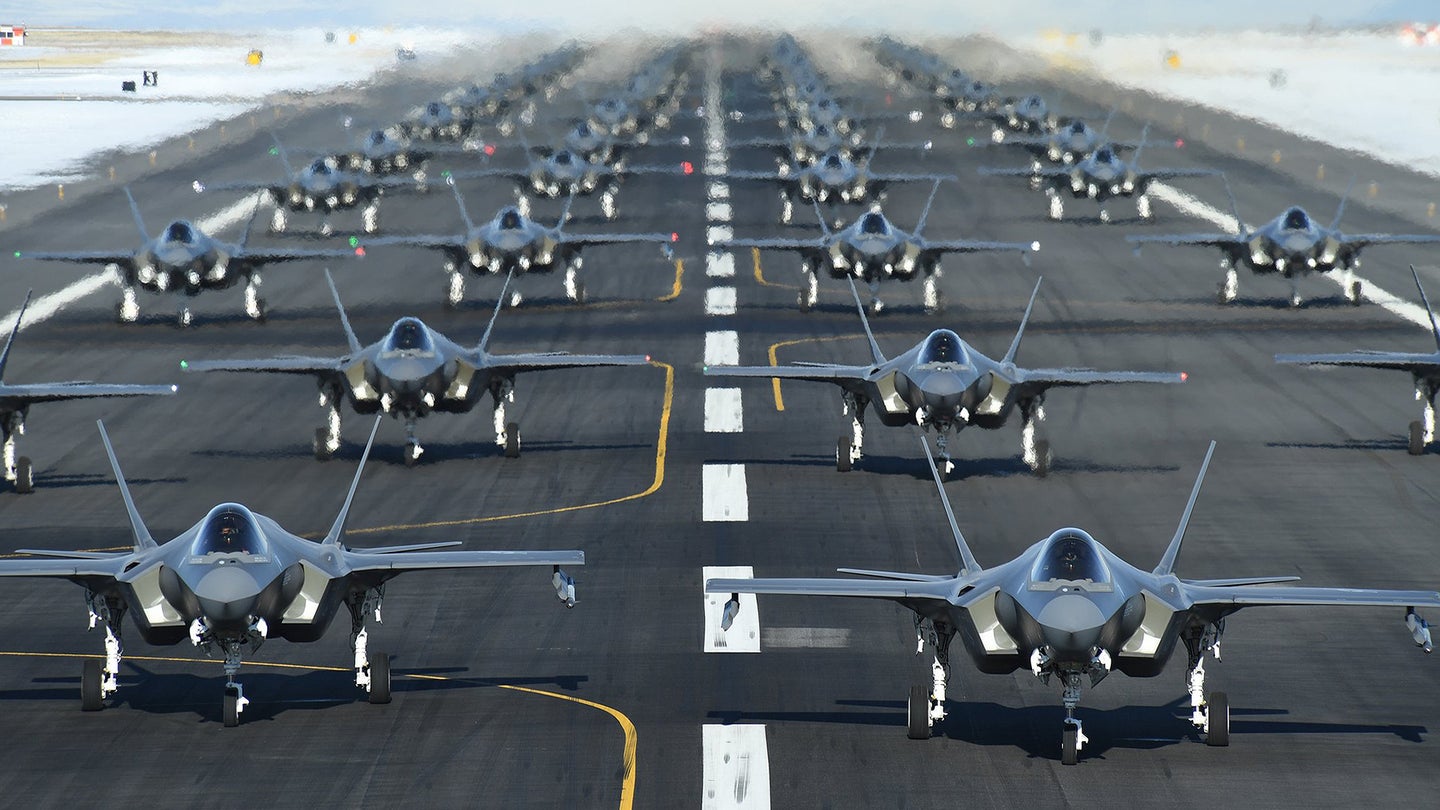 Hill Air Force Base Executes The Mother Of All Elephant Walks With 52 F-35s