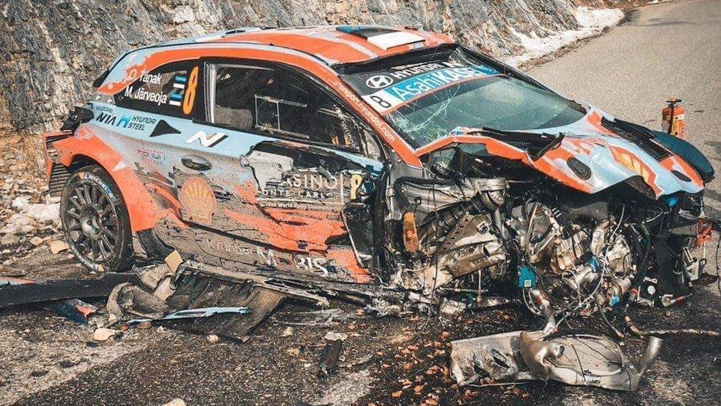 This Insane Crash at WRC Rally of Monte Carlo Will Make You Look Away