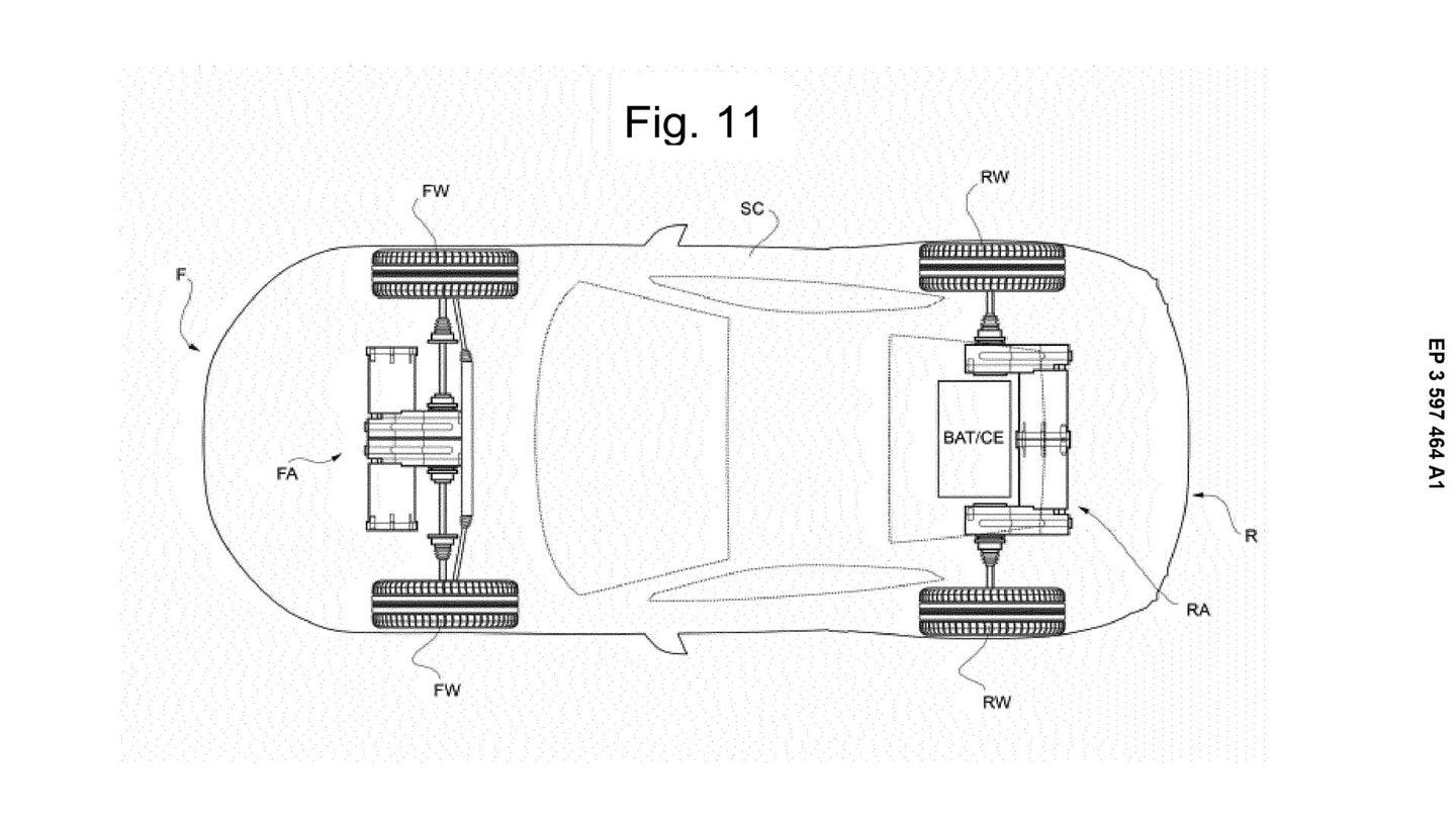 Ferrari’s First EV Could Have Quad-Motor All-Wheel-Drive, Patents Suggest