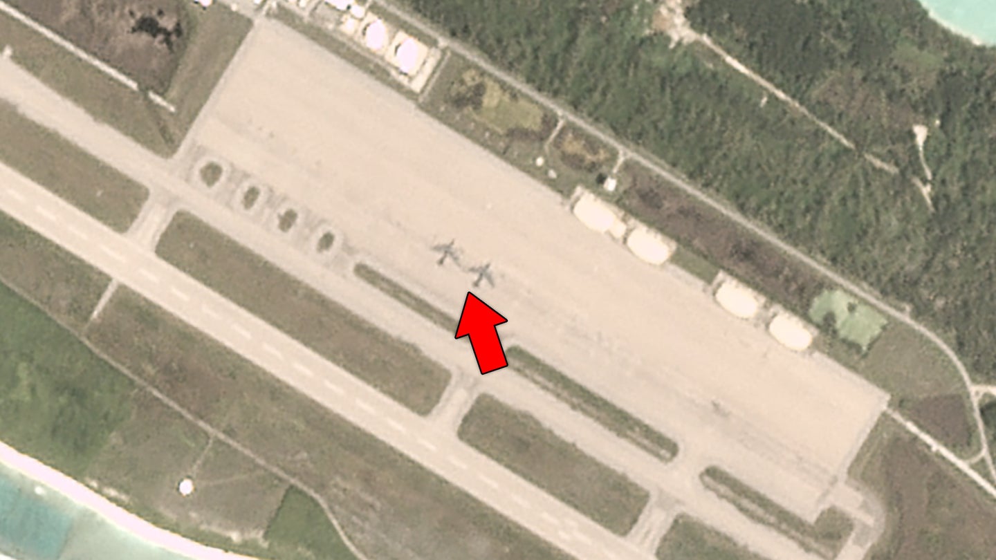 Satellite Image Shows First Two B-52 Bombers Have Arrived In Diego Garcia Amid Iran Crisis