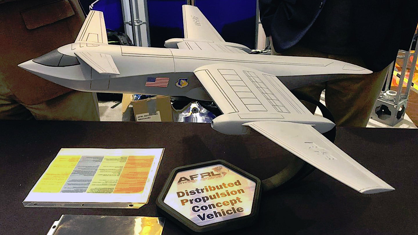 Air Force Displays Model Of Exotic And Potentially Revolutionary Hybrid Electric Airlifter