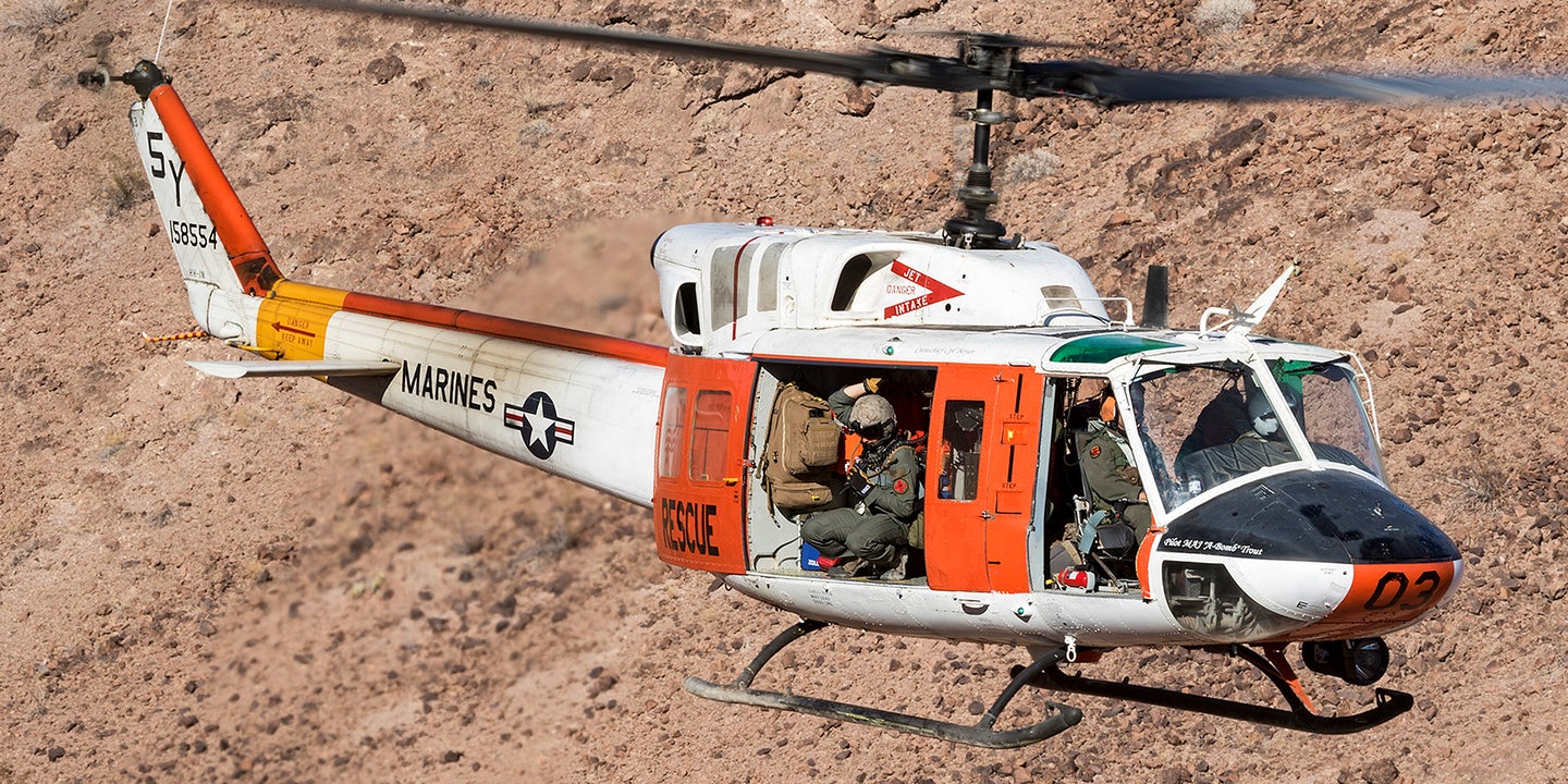 This Workhorse Huey Rescue Helicopter Flew President Reagan As Marine One In Its Previous Life
