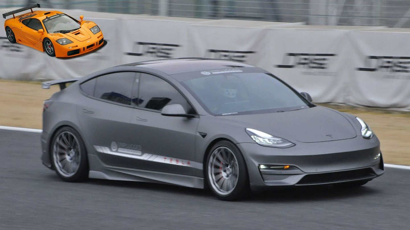 Modded Tesla Model 3 Almost Matches McLaren F1&#8217;s Tsukuba Circuit Lap Time