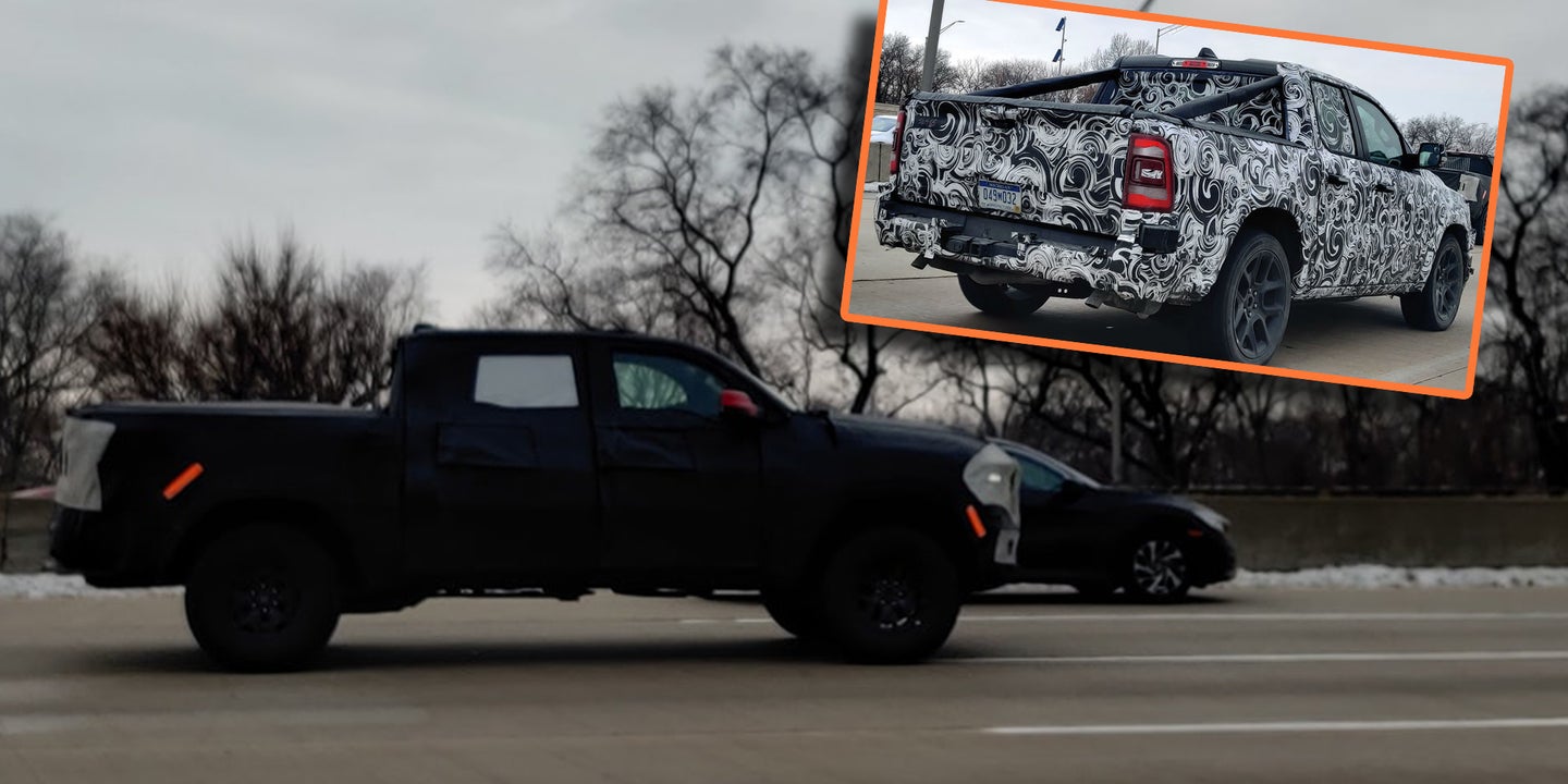 Possible Ram Dakota and Hellcat-Powered TRX Trucks Spied Testing