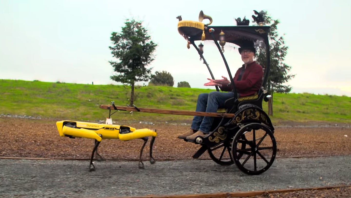 Adam Savage’s Robot Dog Rickshaw Shows Our Future Machine Overlords Are Still Pretty Dumb