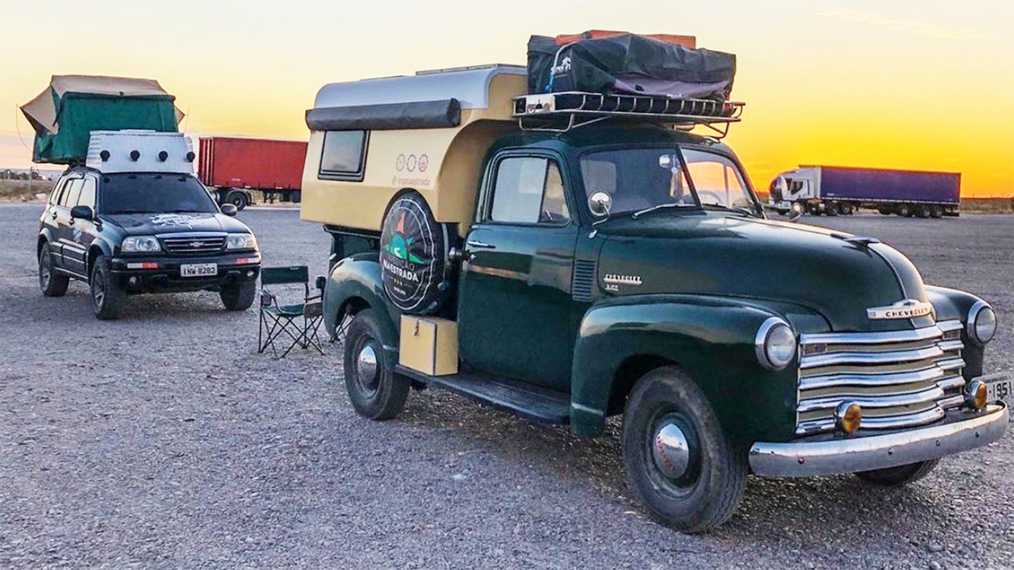 Bold Adventurers Are Driving a 1951 Chevy Pickup 19,000 Miles from Argentina to Alaska