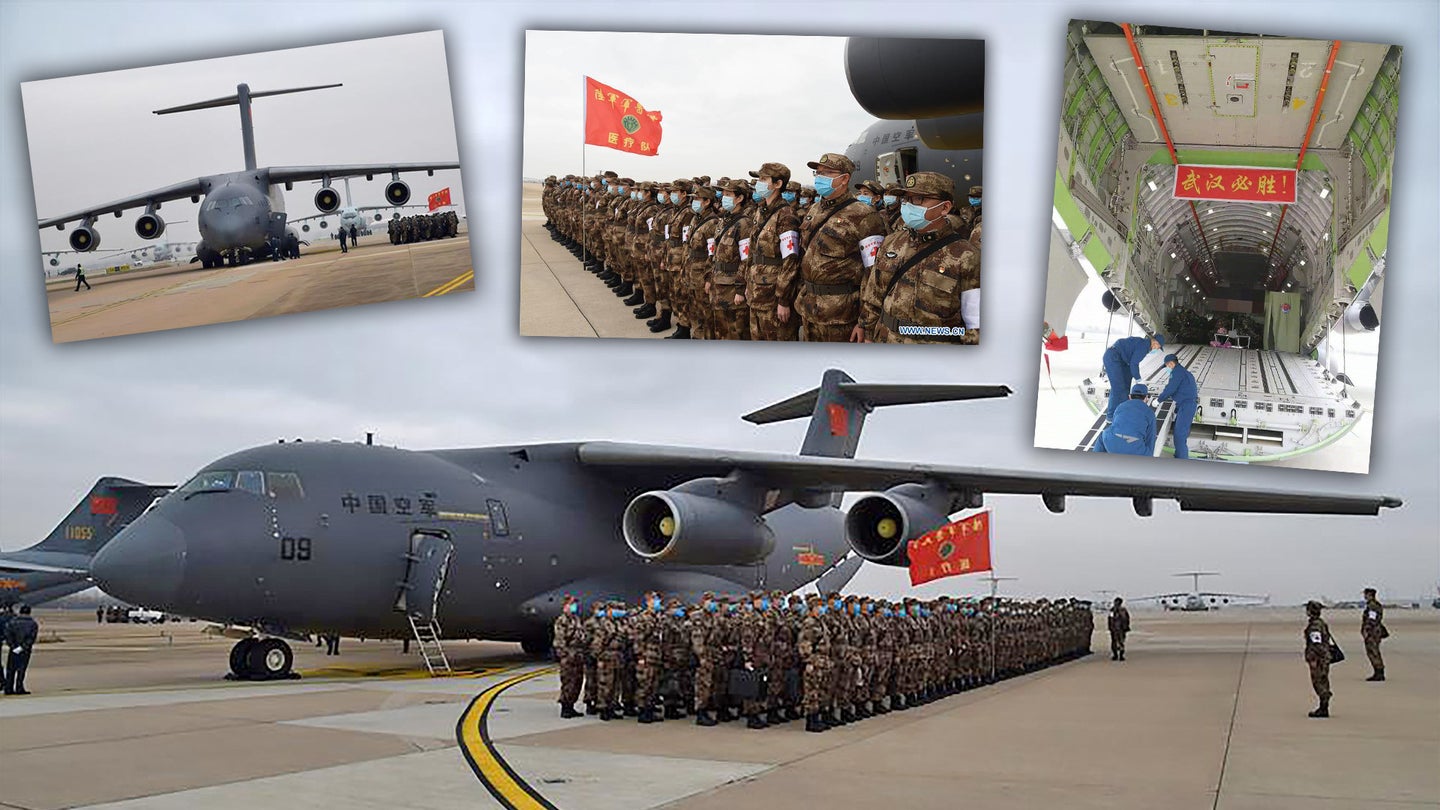 China’s Y-20 Airlifters Make Crisis Debut Bringing Medics And Cargo To Virus Plagued Wuhan