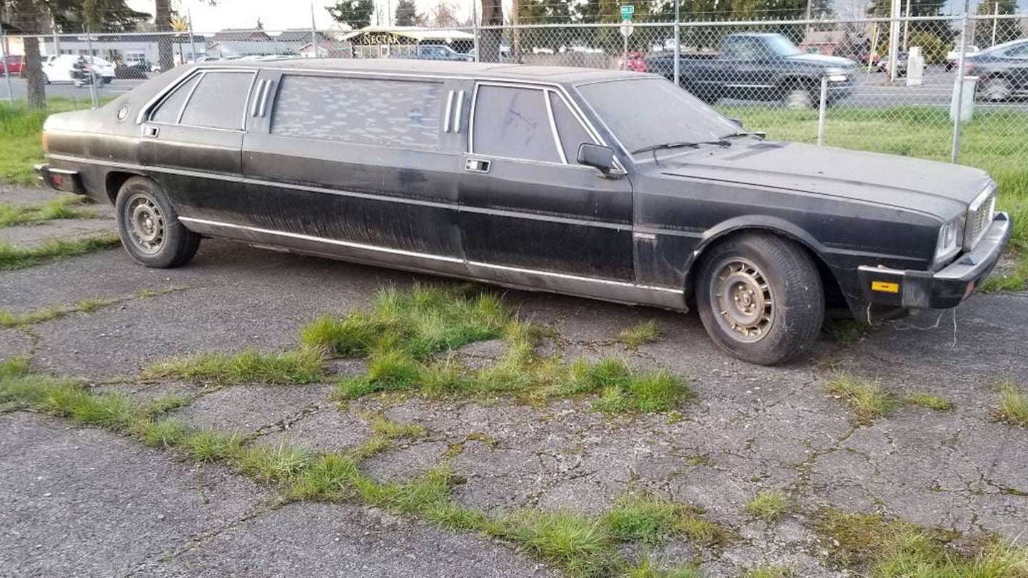 This Trashed Maserati Quattroporte III Limo Is Like the Sad End of an E! True Hollywood Story