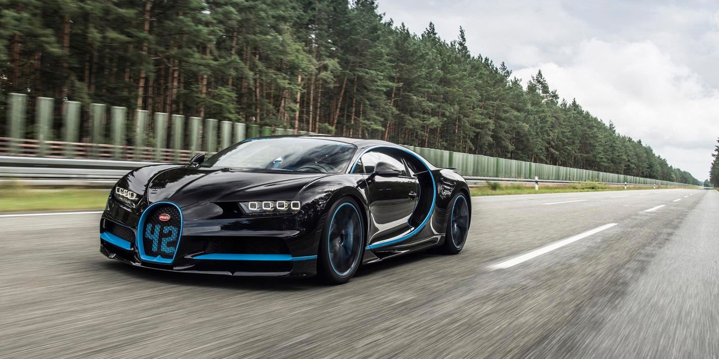 It Takes Another Bugatti and Wildlife Sensors to Film a Chiron Doing 250 MPH