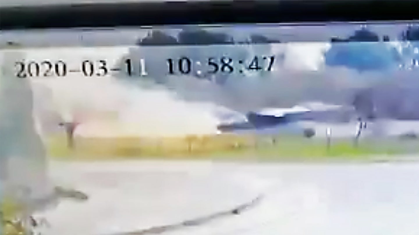Terrifying New Video Shows Moment Pakistani F-16 Impacted The Ground