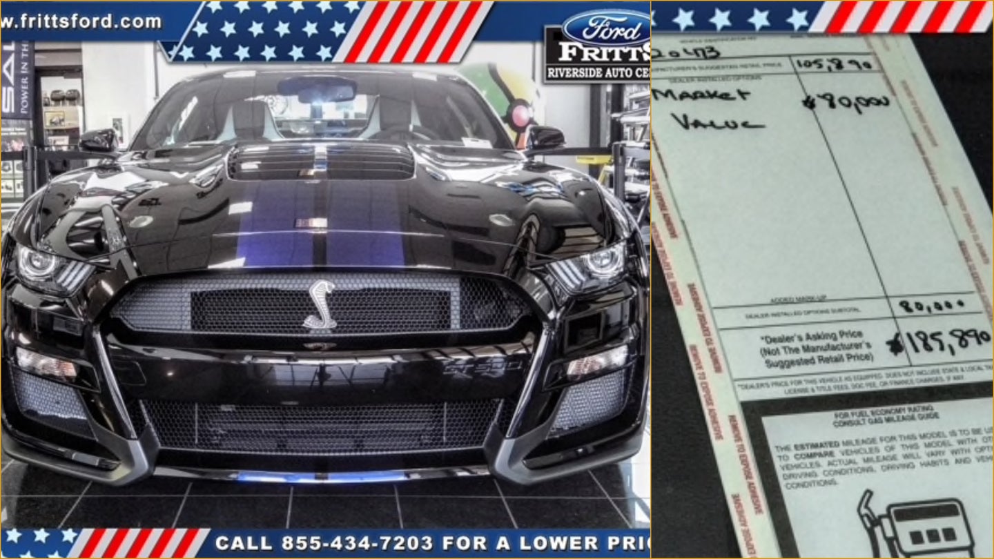 California Dealer Wants Some Turkey to Pay $186K for a 2020 Ford Mustang Shelby GT500