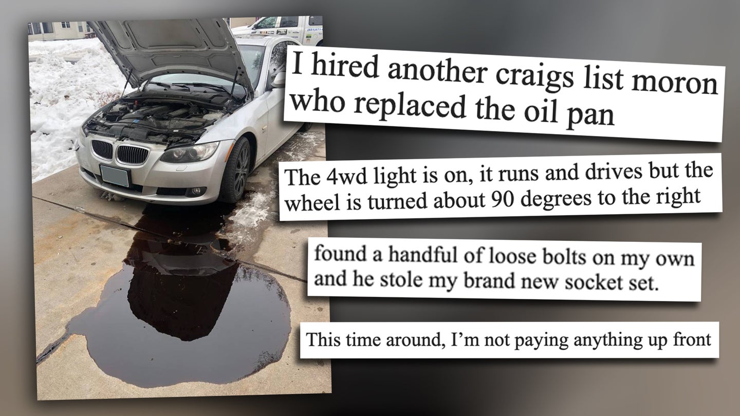 Desperate Man’s Plea After ‘Moron’ Mechanic Ruins BMW Is an Instant Craigslist Classic