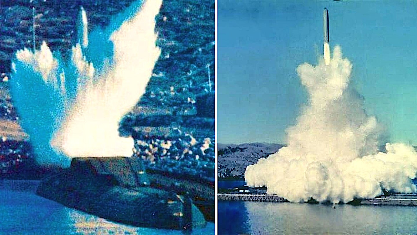 Check Out This Soviet Submarine Firing A Nuclear Ballistic Missile While Docked Pierside