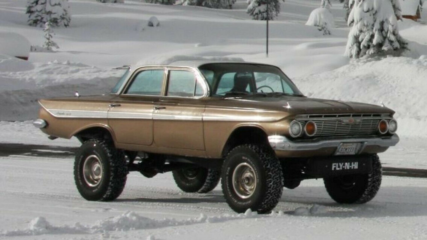 Dunk on 4Runners With American Flair in This Lifted 1961 Chevrolet Impala 4&#215;4