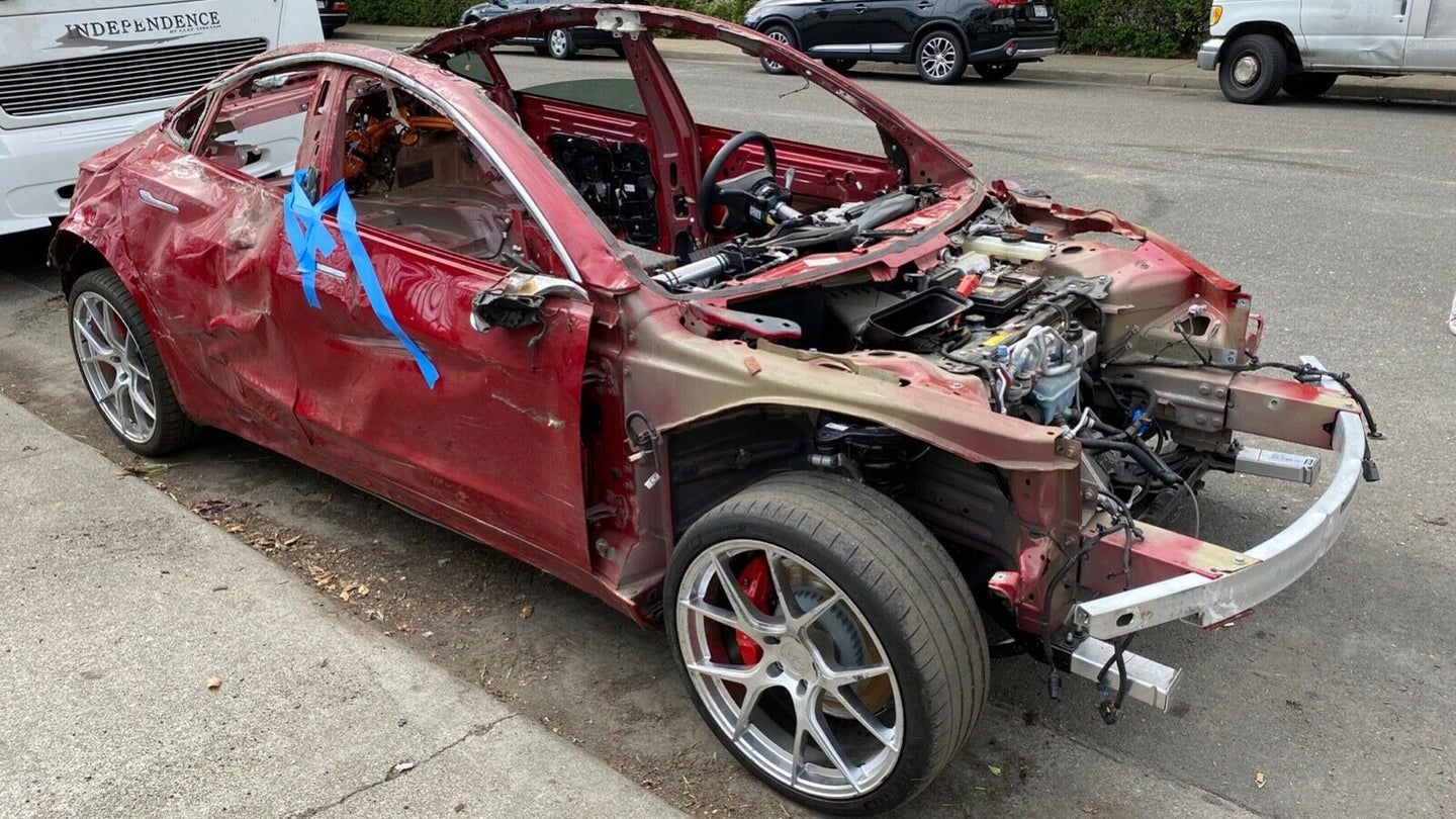 Trashed Tesla Model 3 Performance Is a Perfect Track Car Project