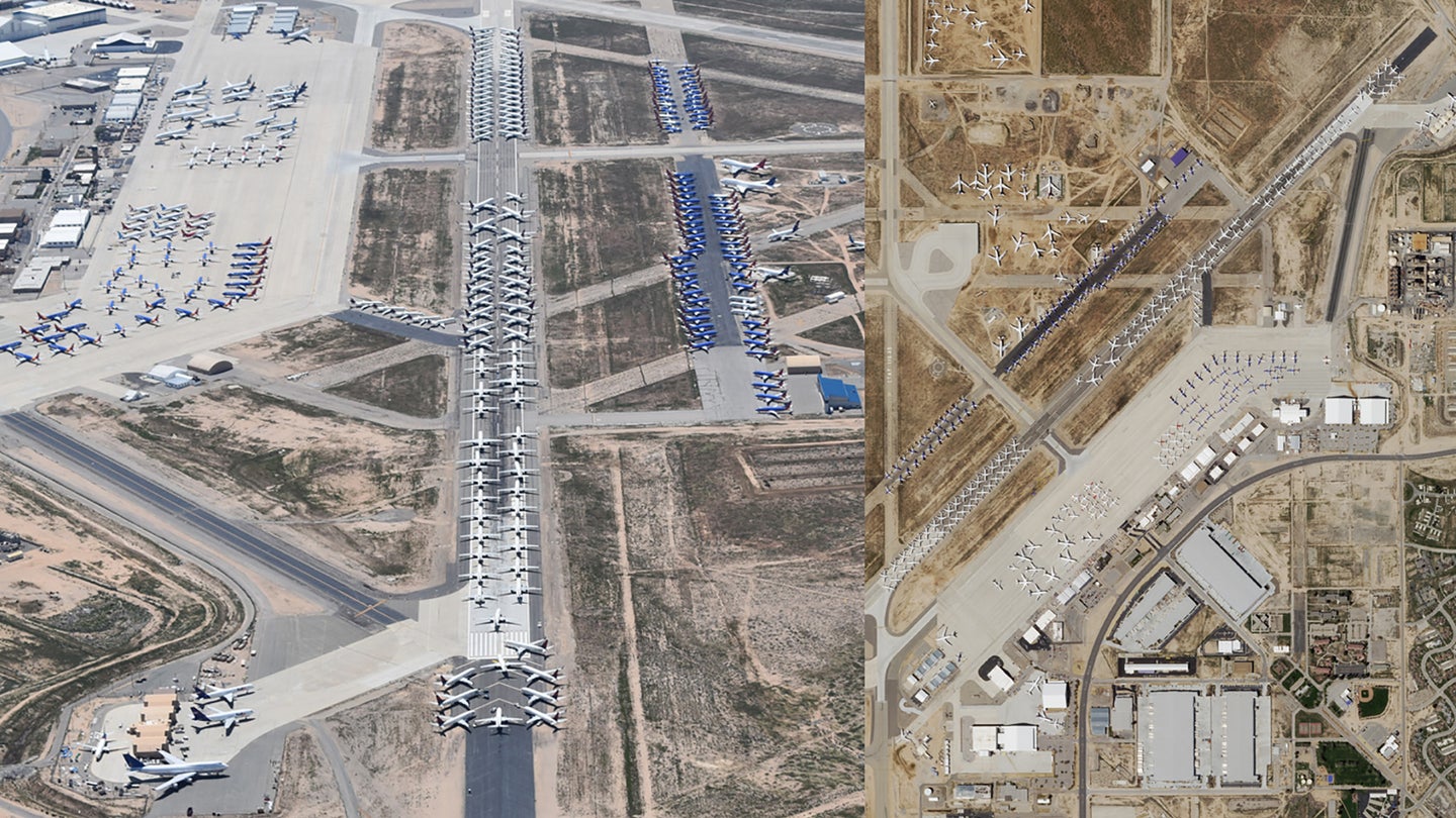 These Aerial And Satellite Photos Of An Airport Absolutely Stuffed With Airliners Are Nuts
