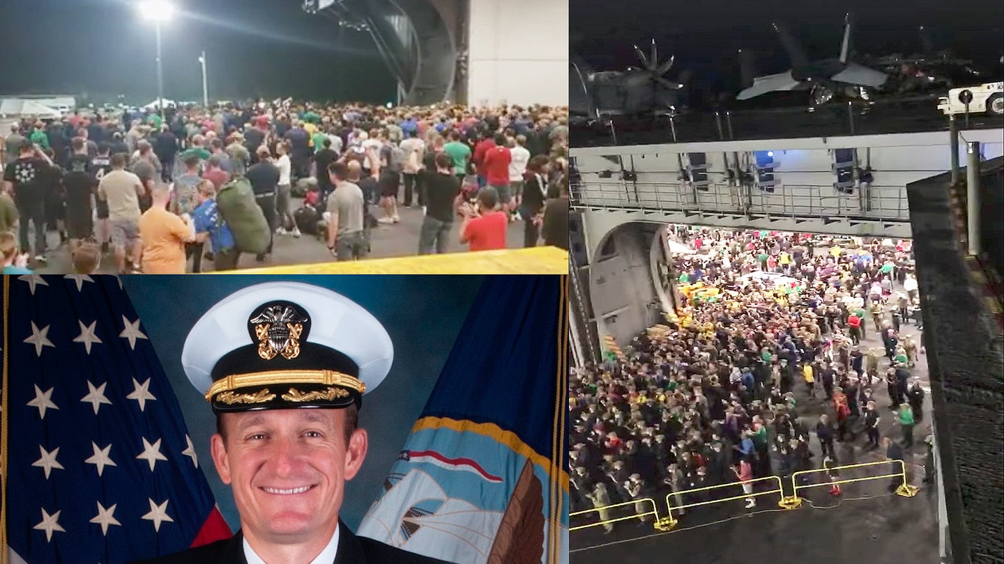 COVID-19 Plagued Aircraft Carrier Crew Give Sacked Captain A Thunderous Hero&#8217;s Farewell (Updated)