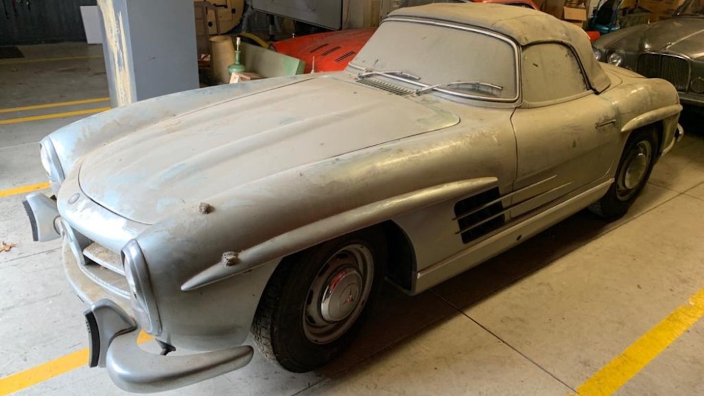 $1 Million Mercedes-Benz 300 SL Roadster Unearthed After Owner Parked It for 40 Years