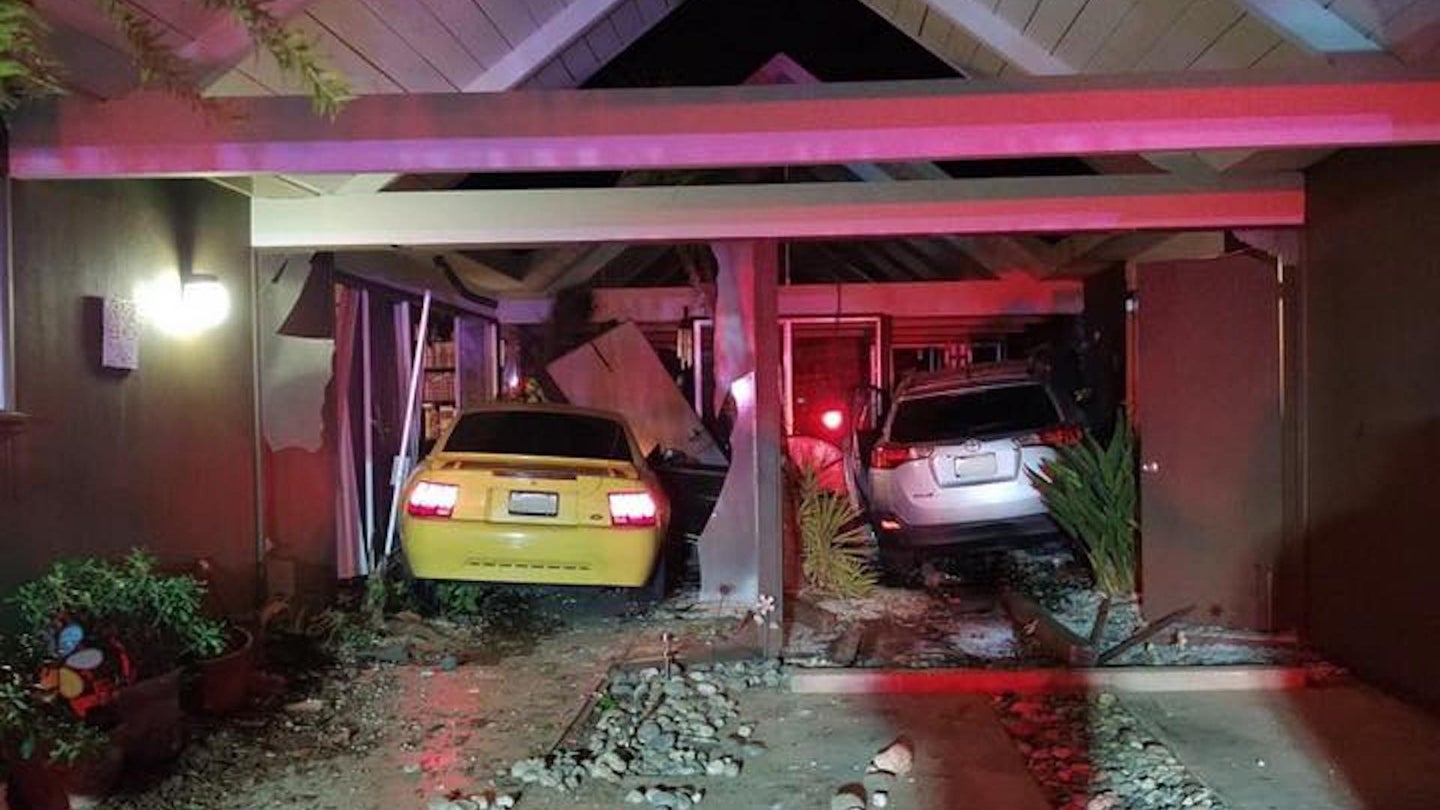 ‘Impaired’ Ford Mustang Driver Smashes House Twice With Two Cars in Legendary Crime Spree