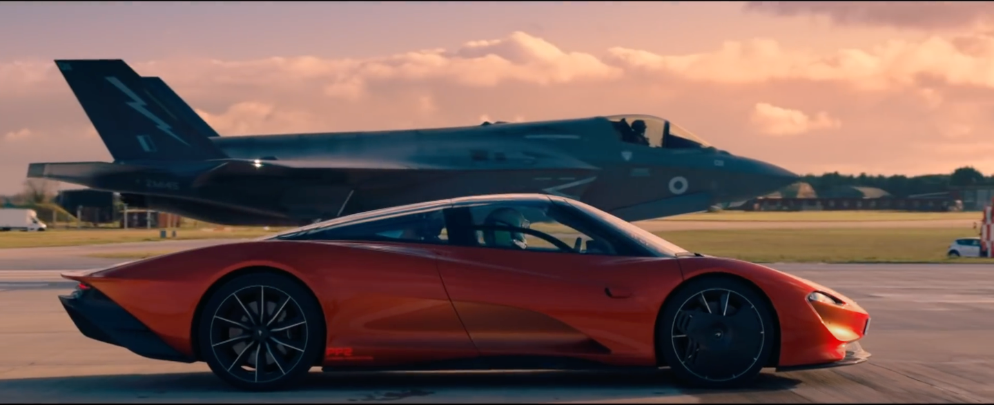 A 1,035-HP McLaren Speedtail Is Fast, Even Compared to an F-35 Fighter Jet