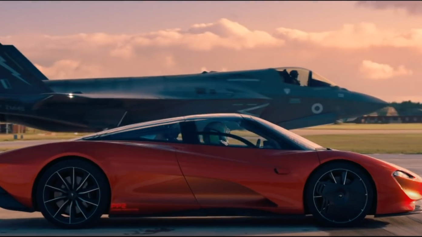 A 1,035-HP McLaren Speedtail Is Fast, Even Compared to an F-35 Fighter Jet
