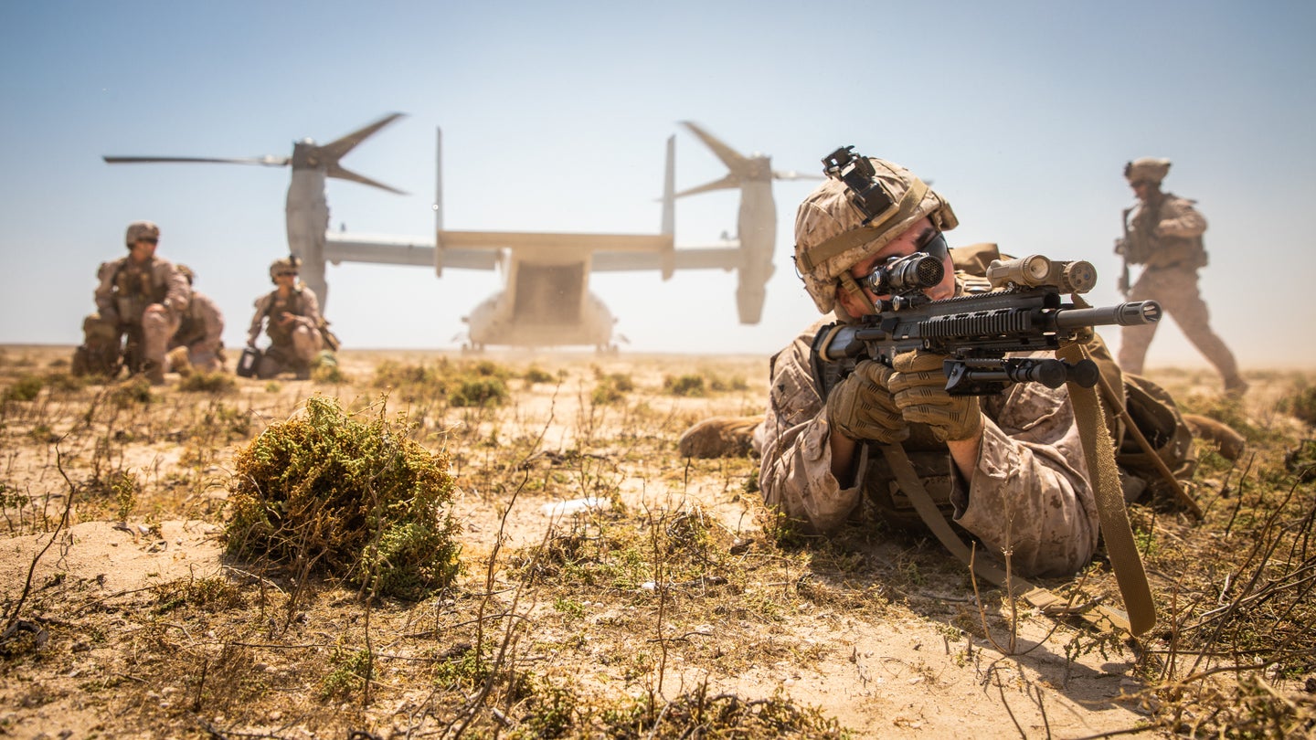 U.S. Marines Launch Mock Amphibious And Air Assaults On Saudi Islands In The Persian Gulf