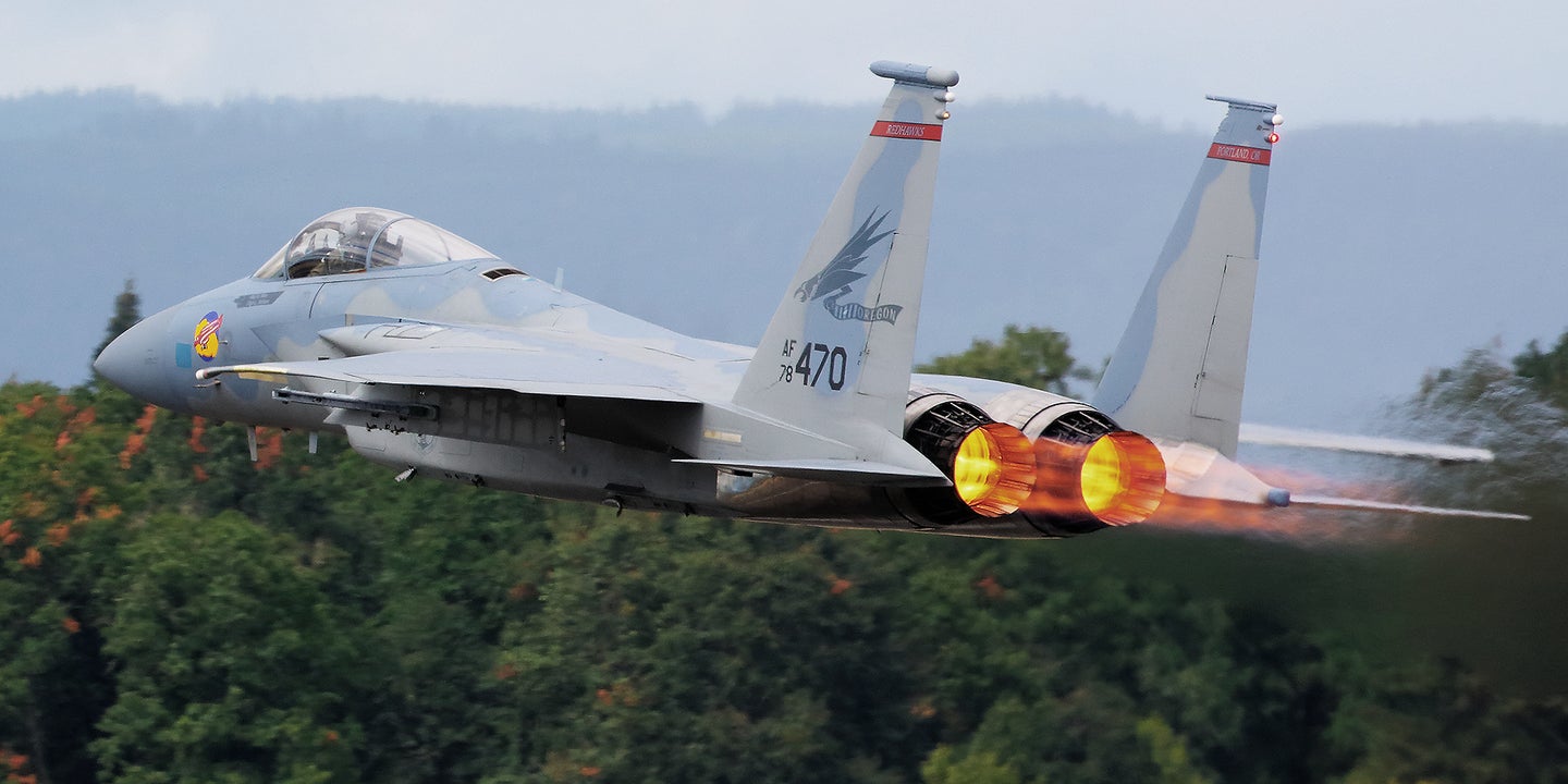 Armed F-15C Eagle Skidded Off Runway During Emergency Landing At Andrews Air Force Base