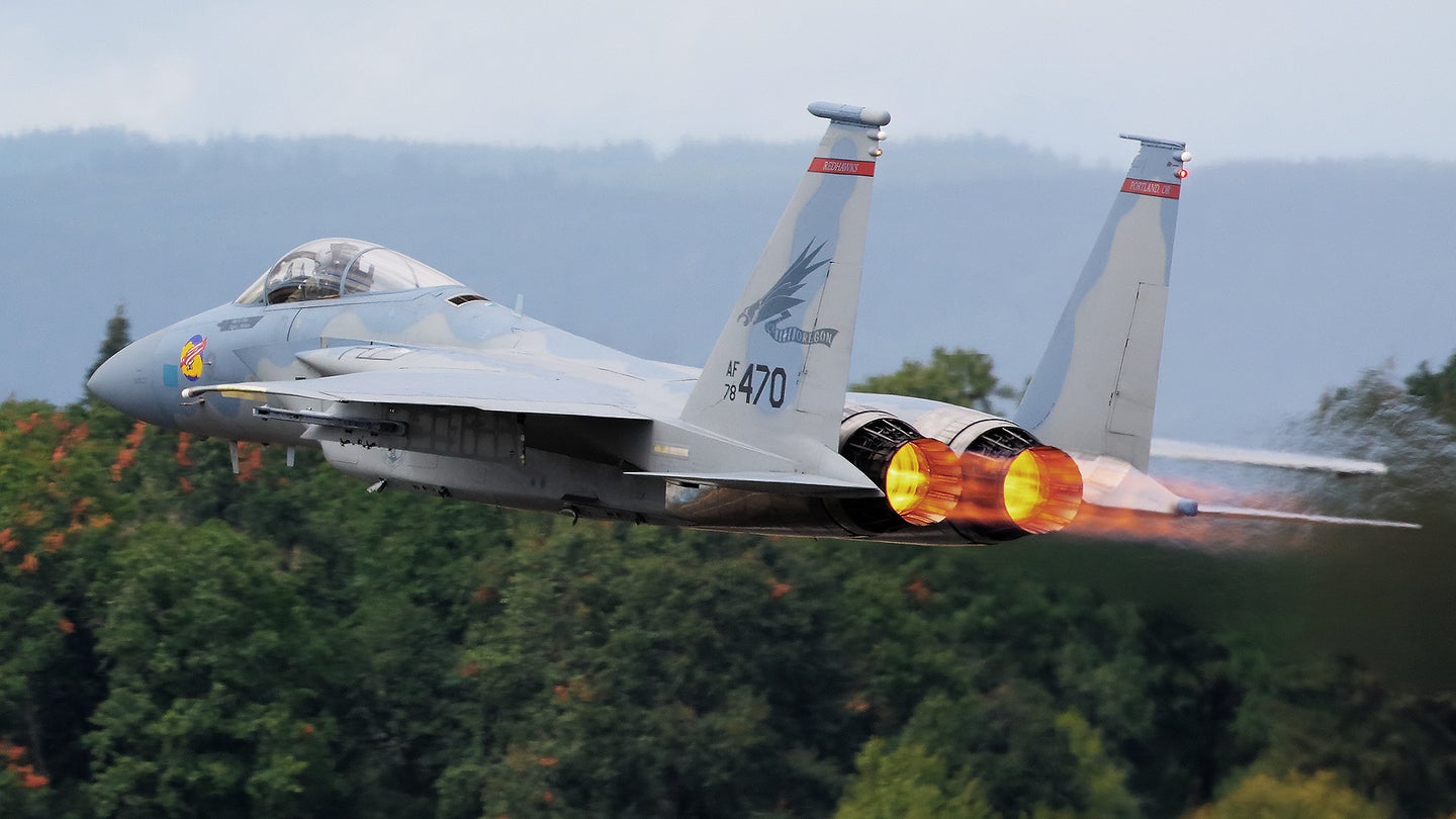 Armed F-15C Eagle Skidded Off Runway During Emergency Landing At Andrews Air Force Base