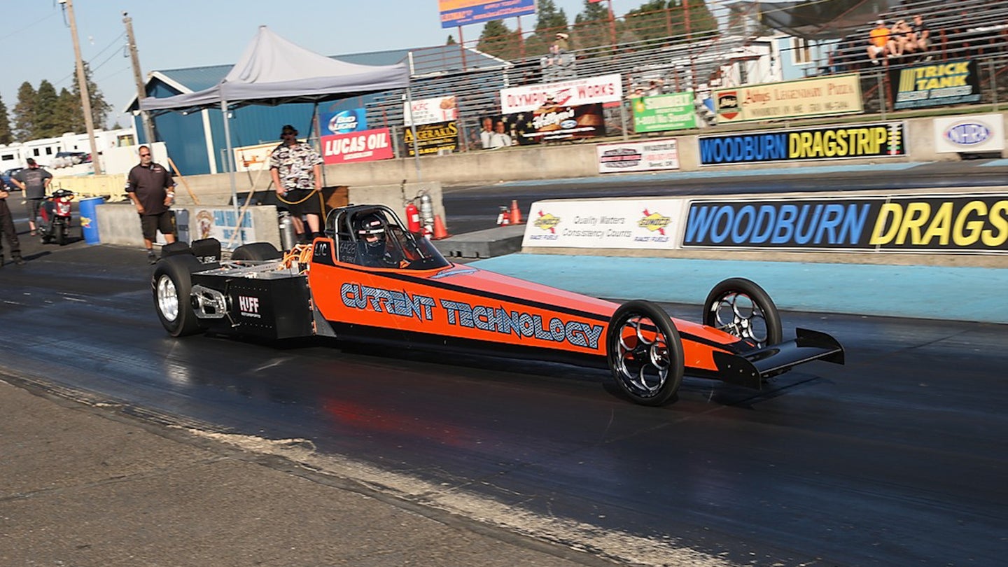Eerily-Silent Electric Dragster Hits a Record 201 MPH in the Quarter Mile