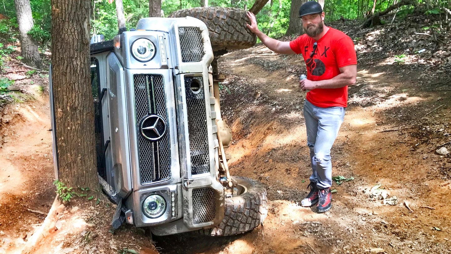 Mercedes G-Wagen Shows Its Toughness by Driving Home After Rolling in Off-Road Crash