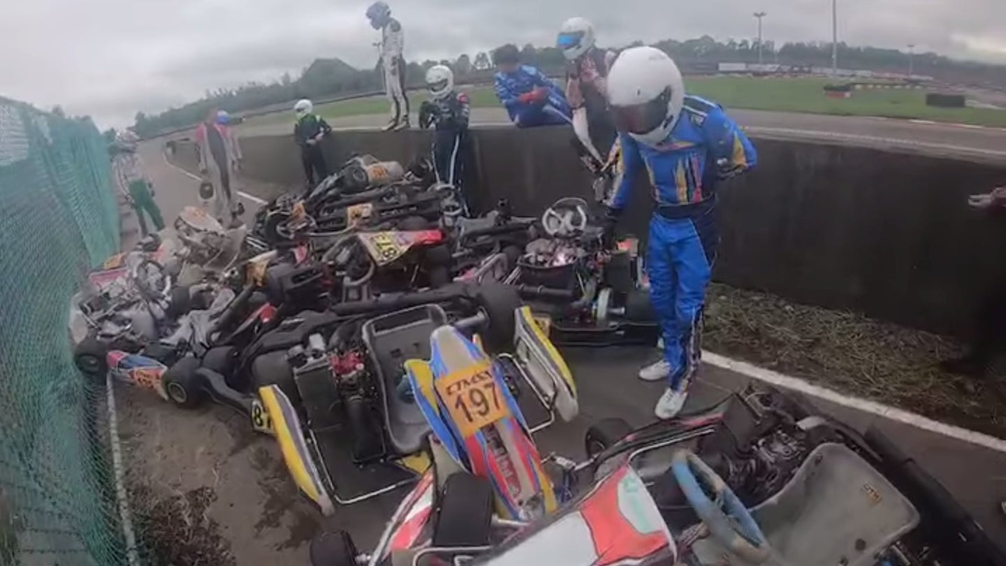 This Disastrous Pit Lane Pileup Is a Comedy of Errors
