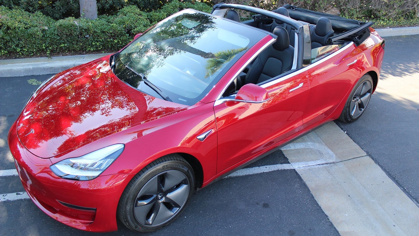Nobody Asked for a Tesla Model 3 Convertible, But Here&#8217;s One Anyway