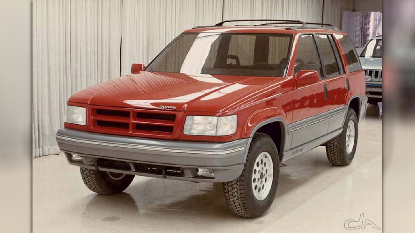Rare Photo Shows Never-Made Dodge Version of the 1993 Jeep Grand Cherokee