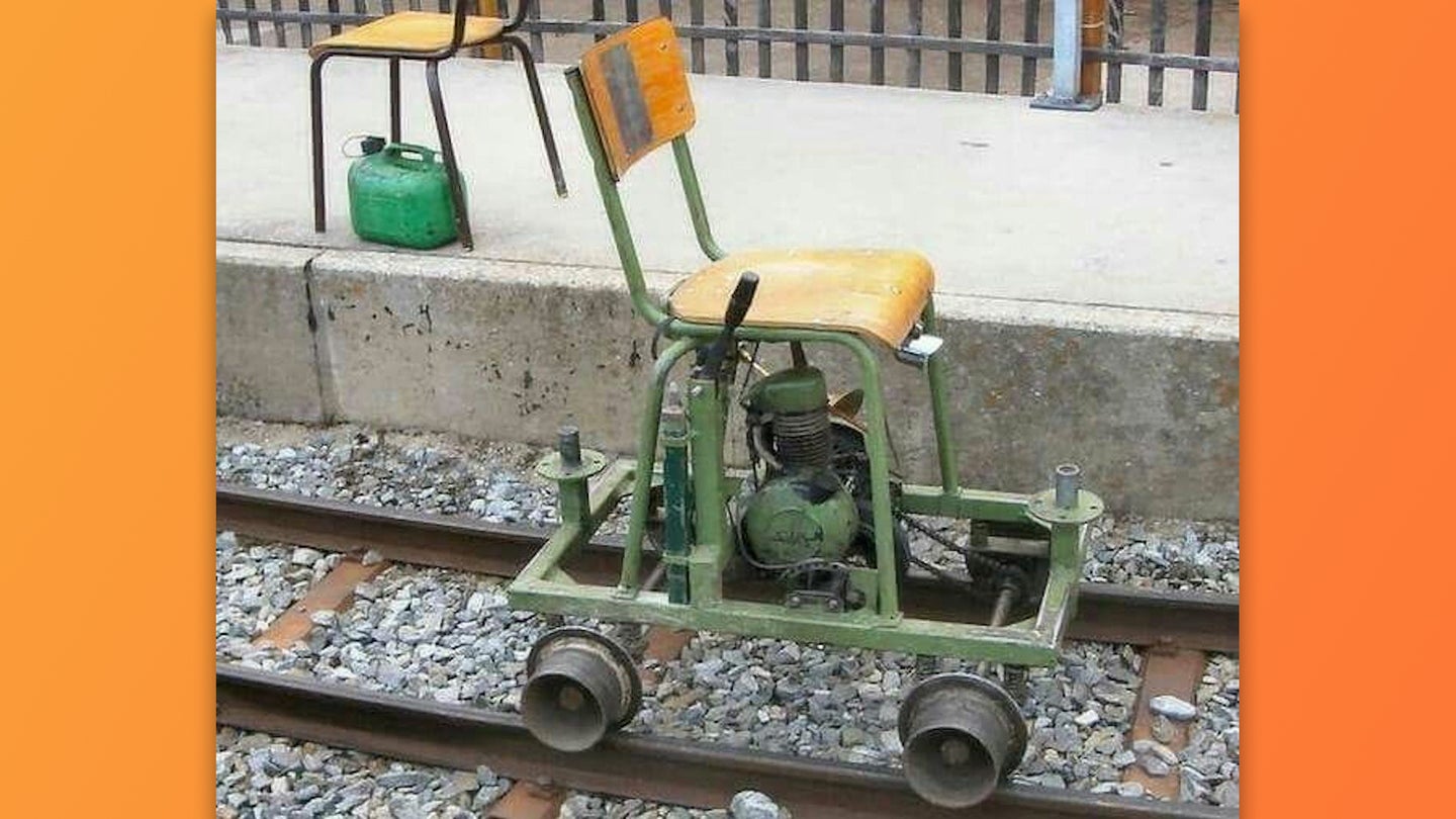 Show Us a More Dangerous Vehicle Than This Motorized Railroad Chair