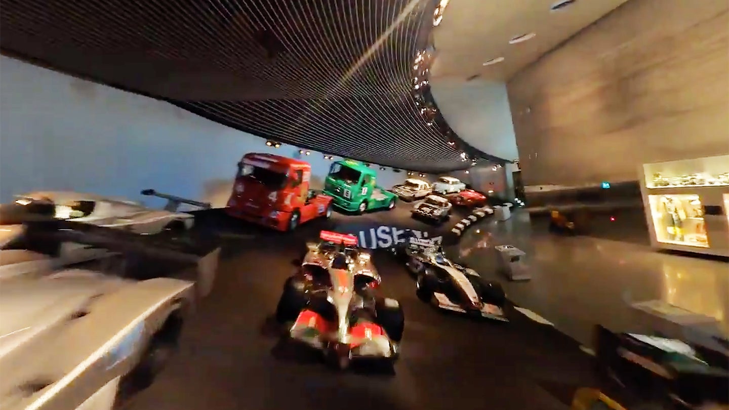 This Drone POV Tour of the Mercedes-Benz Museum Is a Stunning Display of Flight Skill