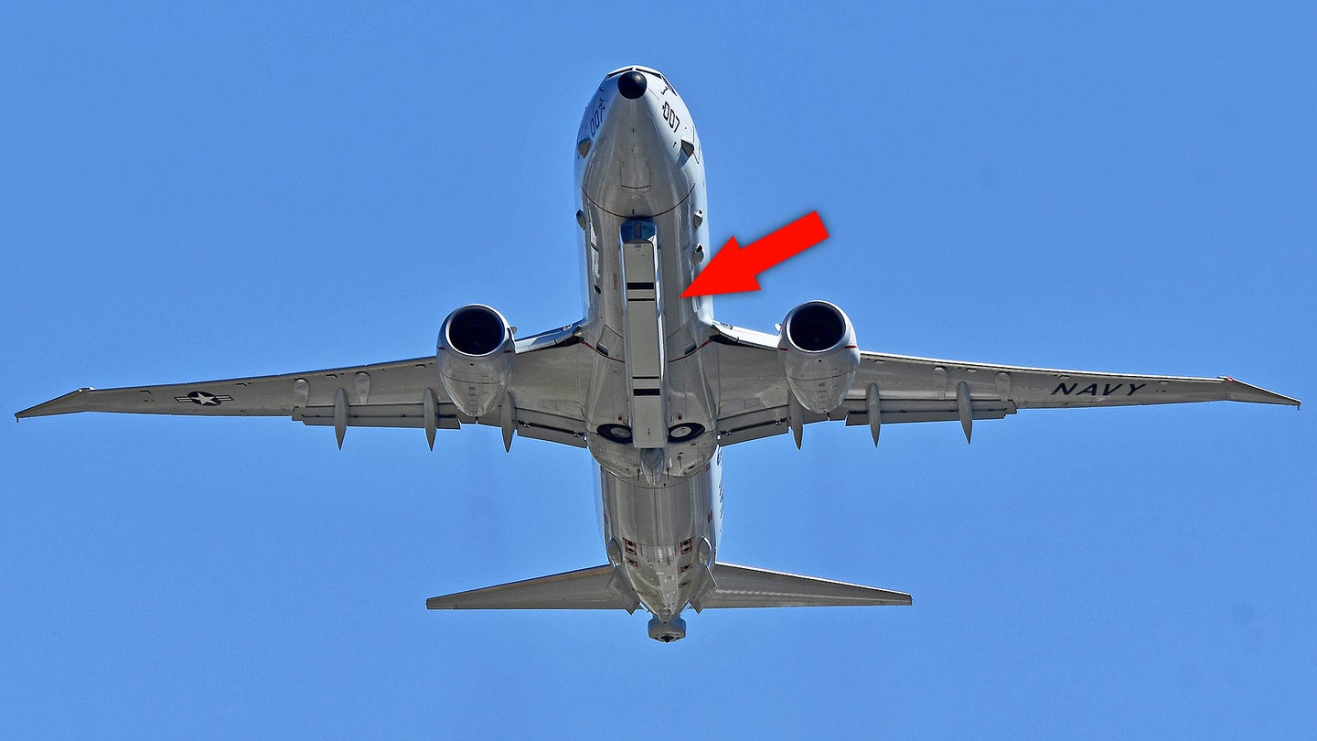 Behold These Awesome Shots Of A Navy P-8A Poseidon Carrying Its Big Secretive Radar Pod