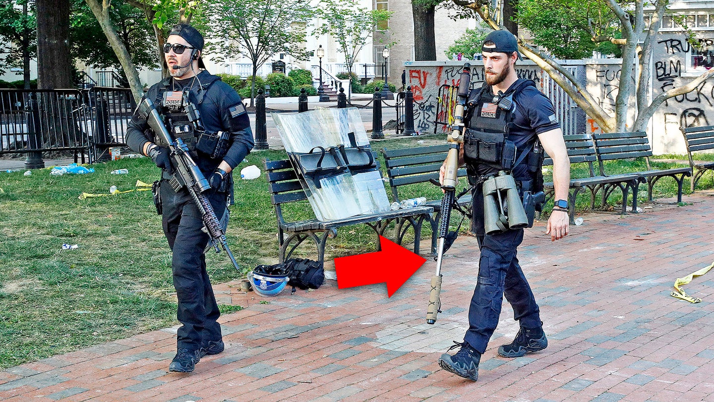 About That Huge Rifle The Secret Service Sniper Was Carrying During Trump&#8217;s Photo Op Walk